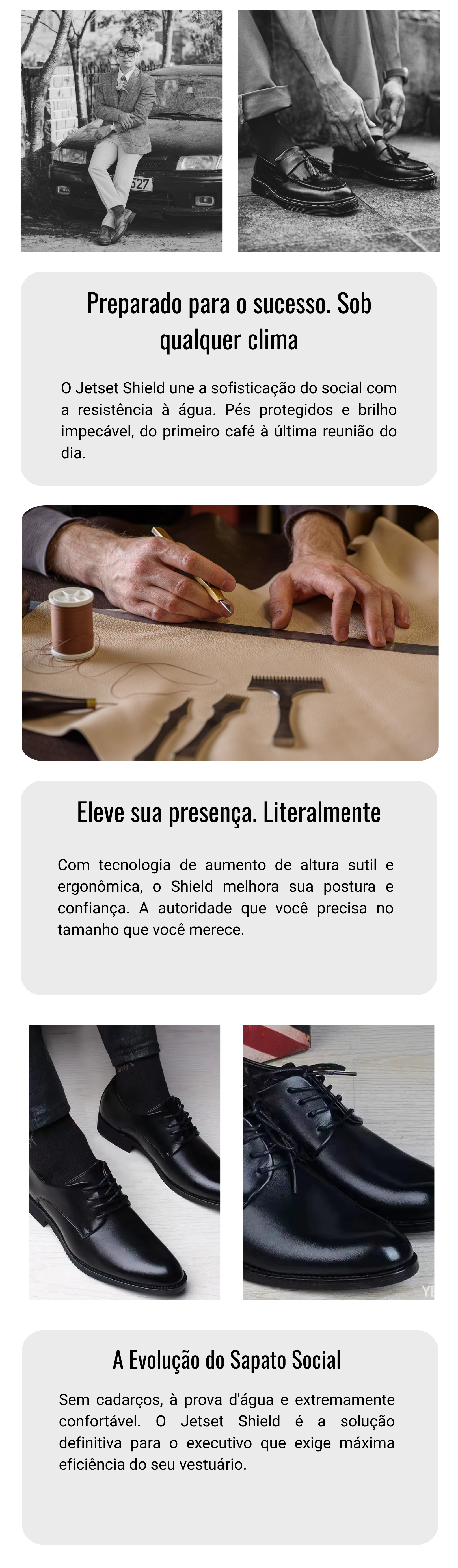 Sapato Executivo Jetset Shield — Edição All-Weather & Height